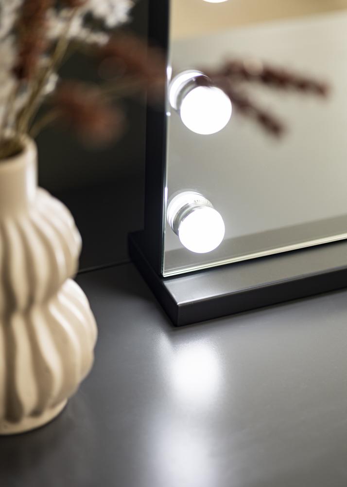 KAILA Sminkespeil Hollywood 15 Svart 58x46 cm