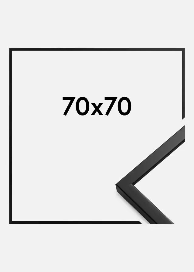 Ramme Oslo Akrylglass Svart 70x70 cm