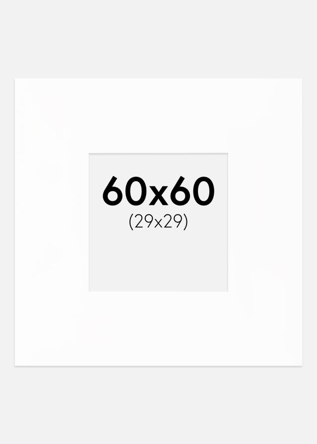 Passepartout XXL Standard Hvit (Hvit Kjerne) 60x60 cm (29x29)