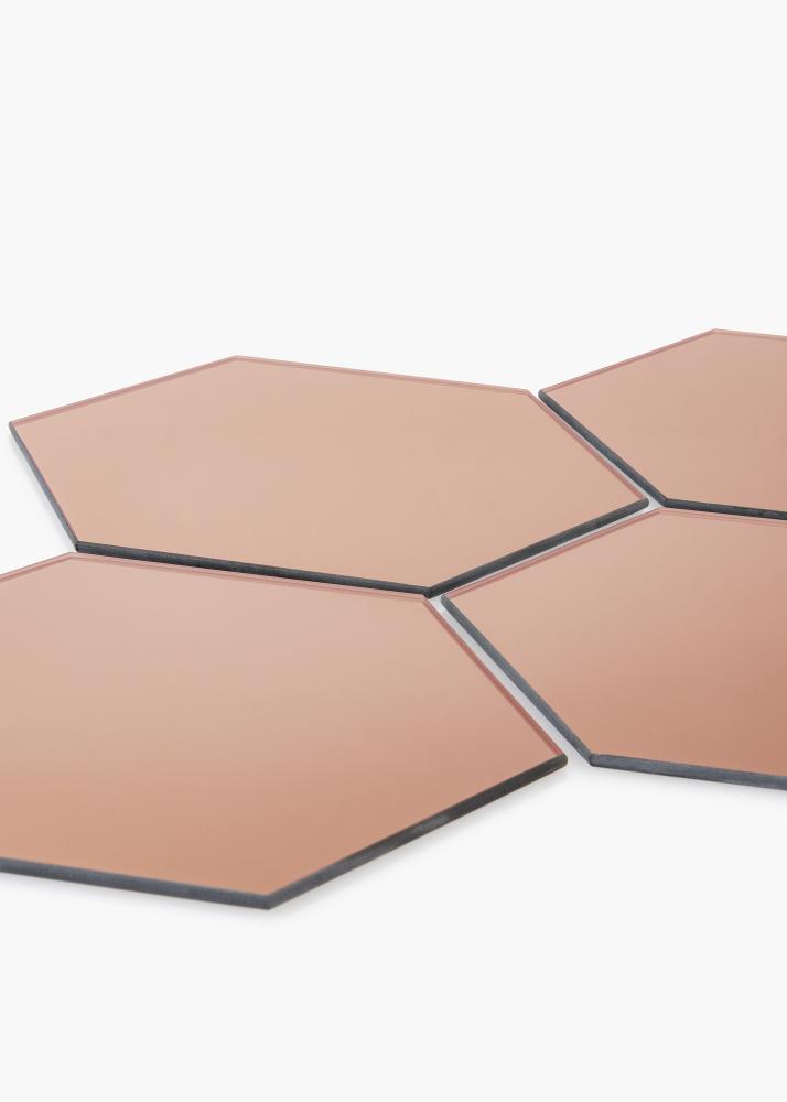 KAILA Speil Hexagon Rose Gold 18x21 cm - 5-pk