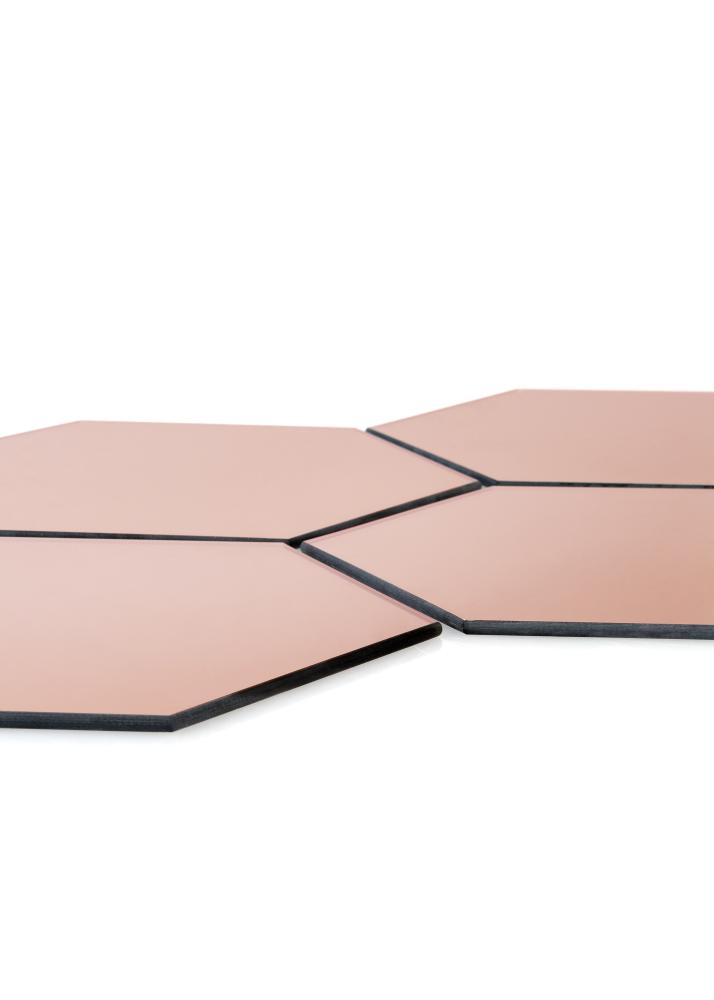 KAILA Speil Hexagon Rose Gold 18x21 cm - 5-pk