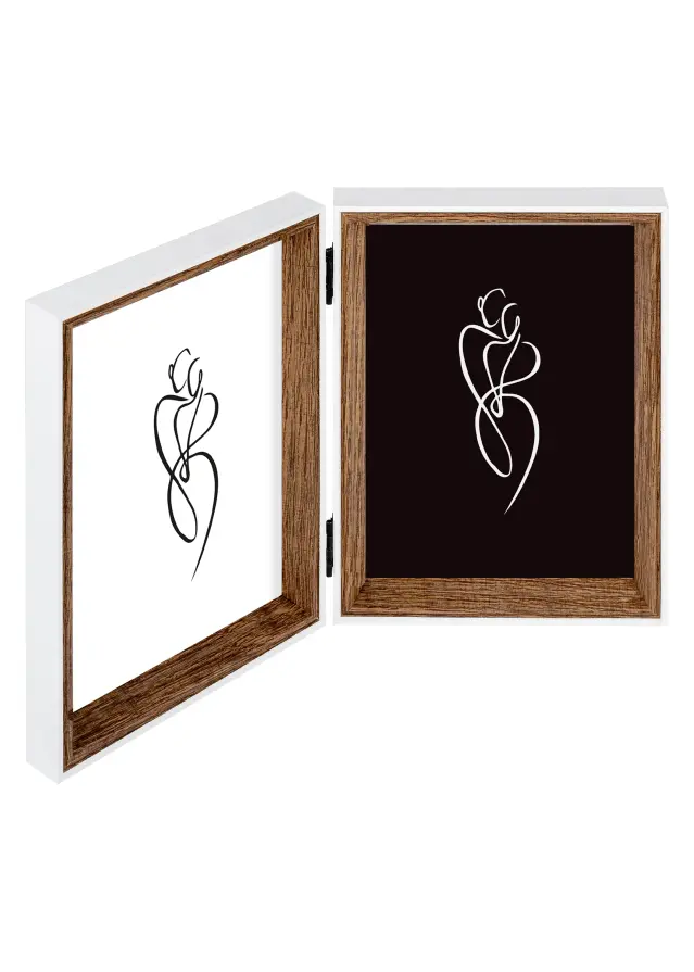 Silhouette Folderamme Valnøtt 10x15 cm – 2 bilder