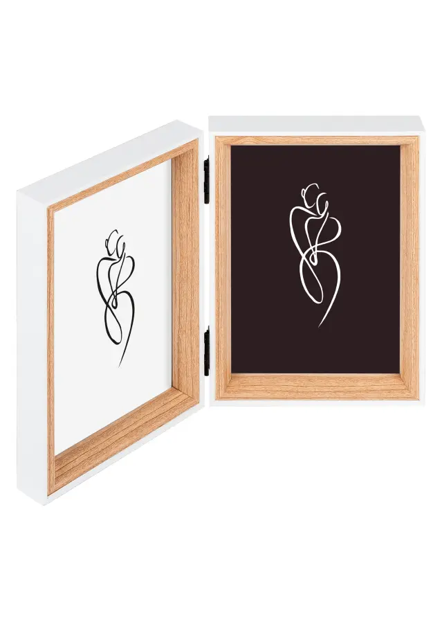 Silhouette Folderamme Eik 10x15 cm – 2 bilder