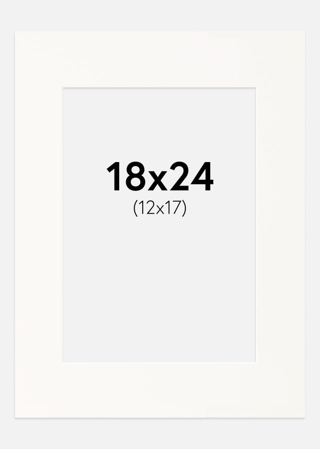 Passepartout Antique White (Hvit kjerne) 18x24 cm (12x17)