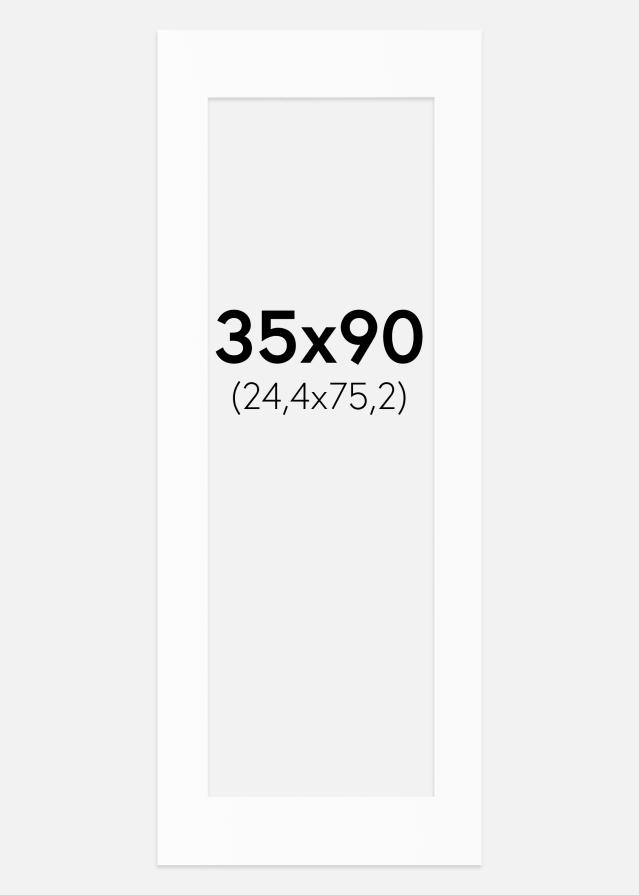 Passepartout Hvit Standard (Hvit kerne) 35x90 cm (24,4x75,2)
