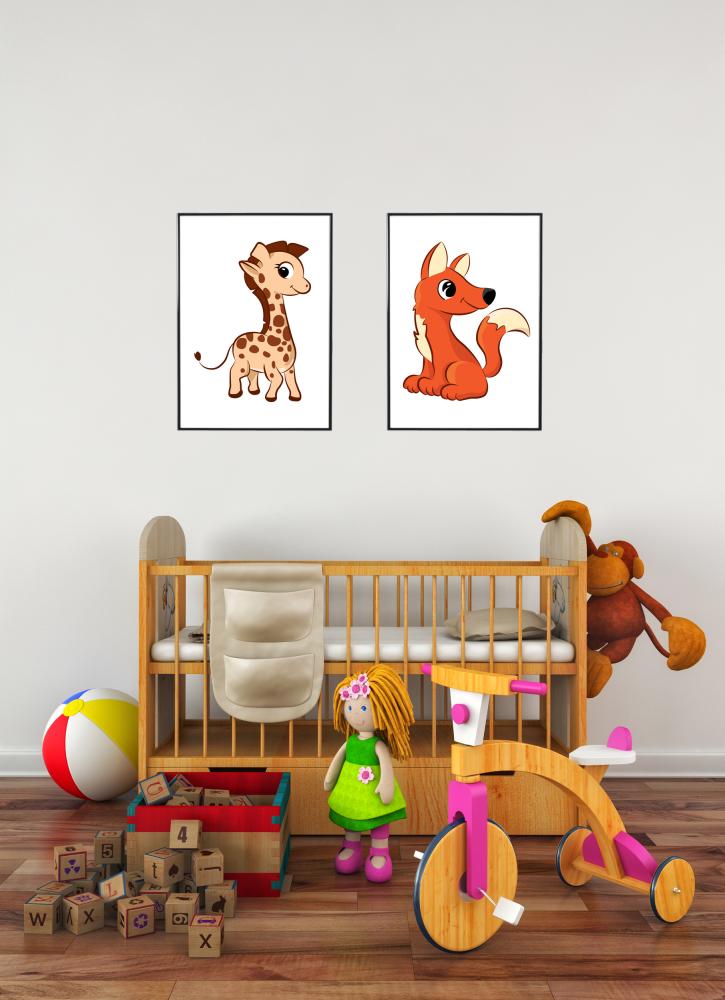 Verdens Dyr Poster - Sjiraff