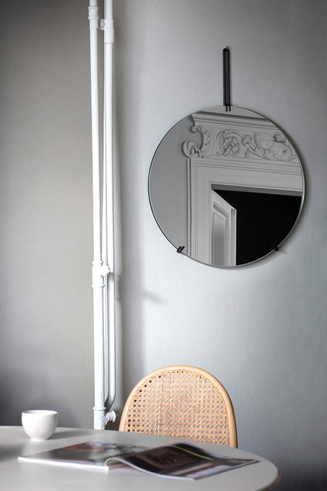 Moebe Wall Mirror Svart 50 cm Ø