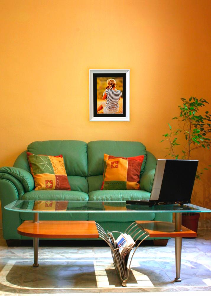 Ramme Öjaren Hvit 70x100 cm - Passepartout Svart 24x36 inches