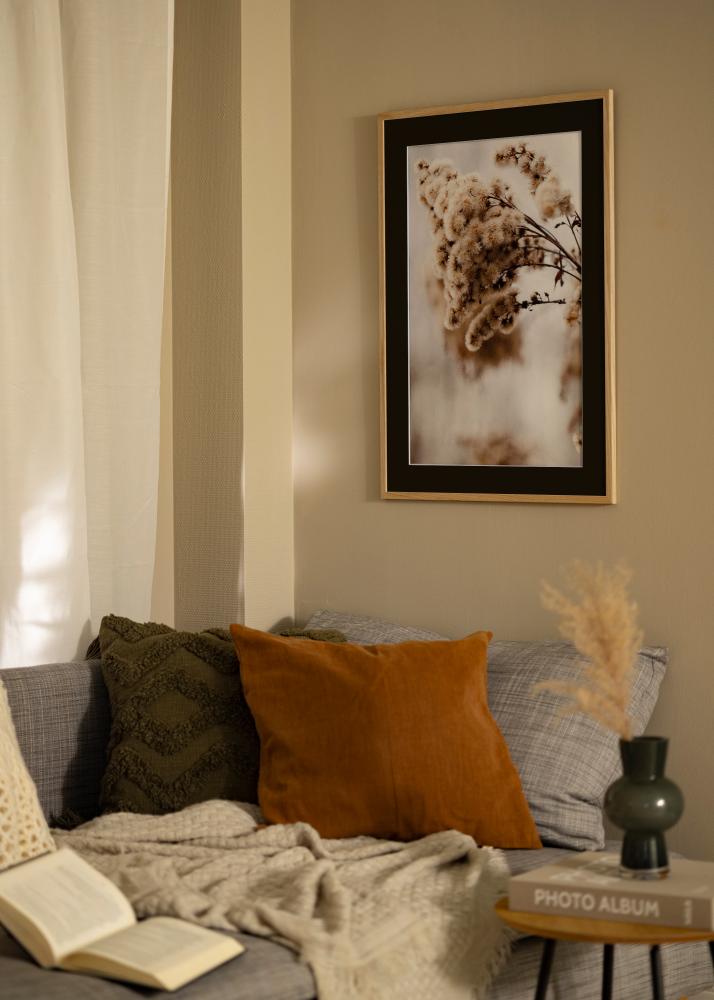 Ramme Edsbyn Eik 40x60 cm - Passepartout Svart 30x50 cm