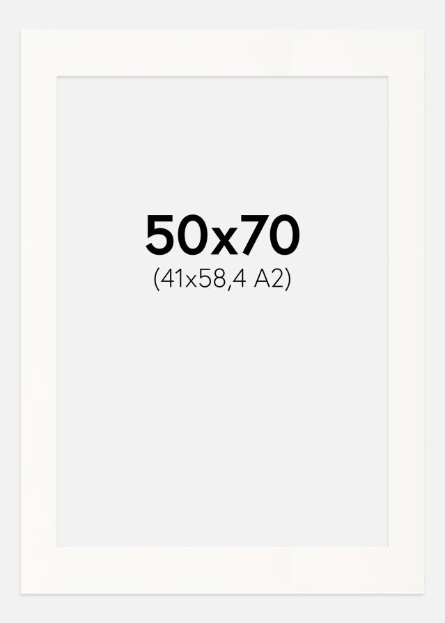 Passepartout Antique White (Hvit kjerne) 50x70 cm (41x58,4 - A2)