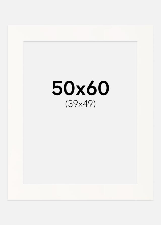 Passepartout Antique White (Hvit kjerne) 50x60 cm (39x49)