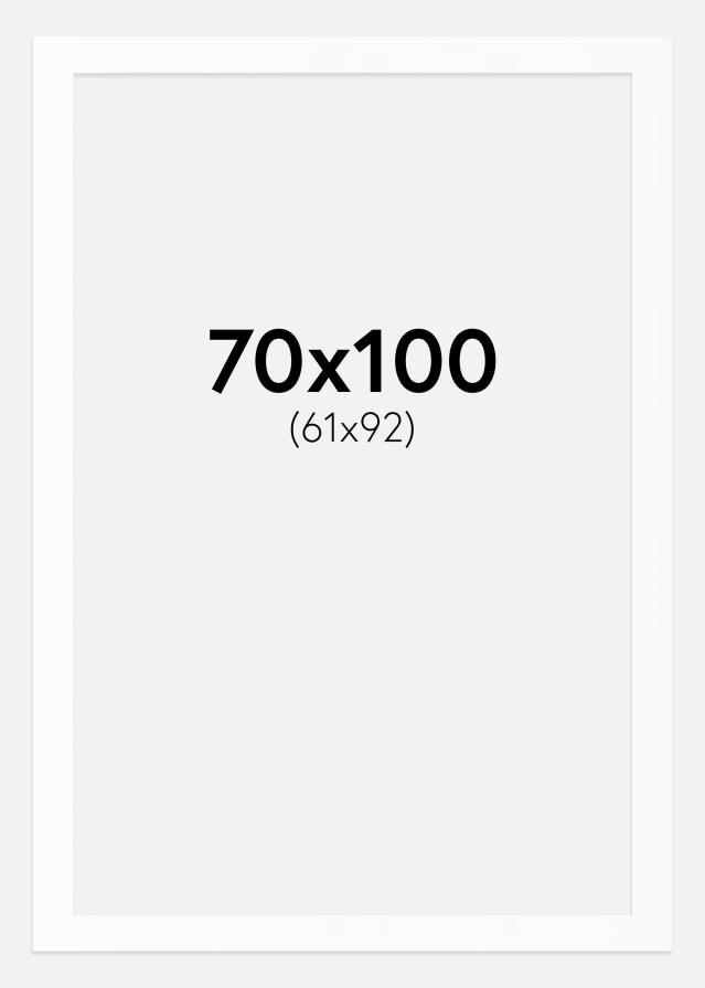 Passepartout Hvit Standard (Hvit kerne) 70x100 cm (61x92)