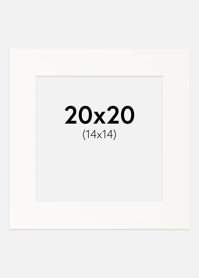 Passepartout Antique White (Hvit kjerne) 20x20 cm (14x14)