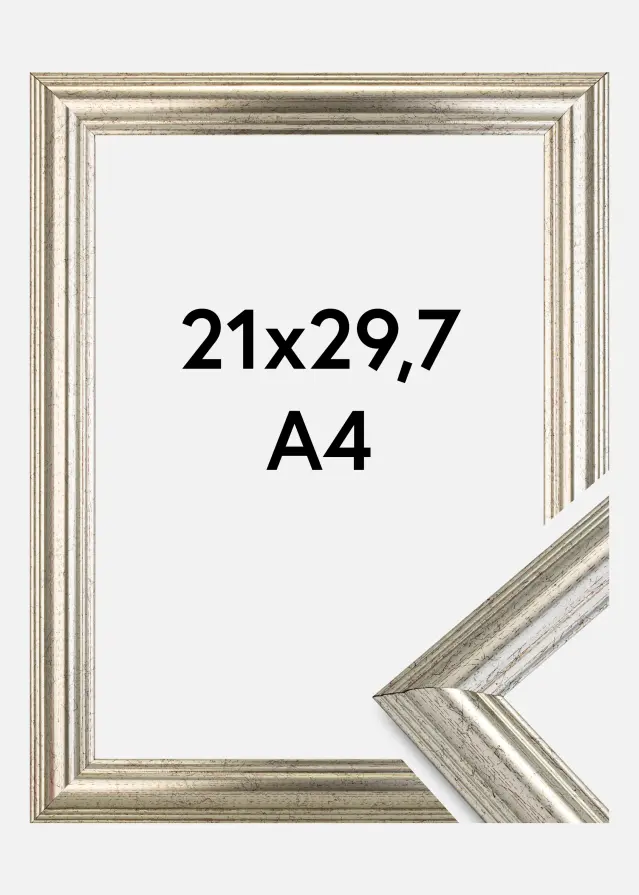 Ramme Västkusten Akrylglass Sølv 21x29,7 cm (A4)