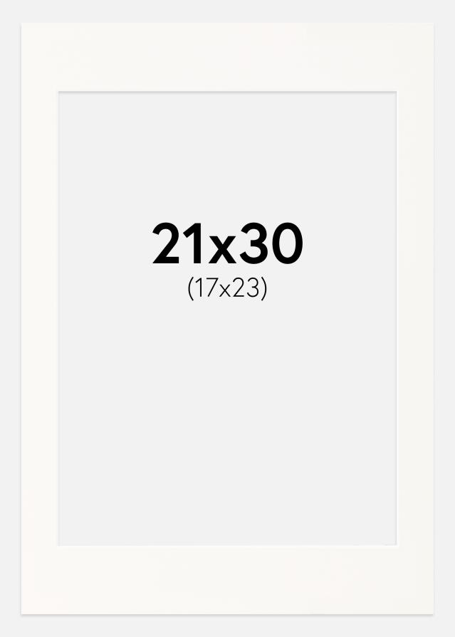 Passepartout Antique White (Hvit kjerne) 21x30 cm (17x23)