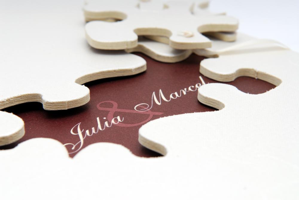 Puzzle Wedding - 28x30,5 cm (60 Hvite Sider / 30 Ark)