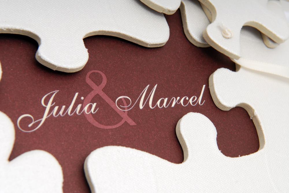 Puzzle Wedding - 28x30,5 cm (60 Hvite Sider / 30 Ark)