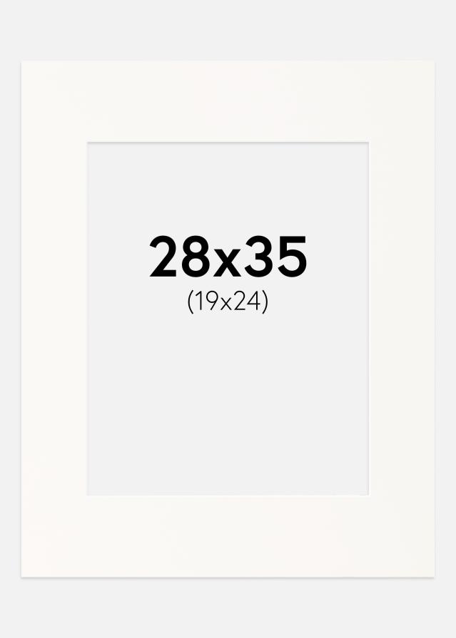 Passepartout Antique White (Hvit kjerne) 28x35 cm (19x24)