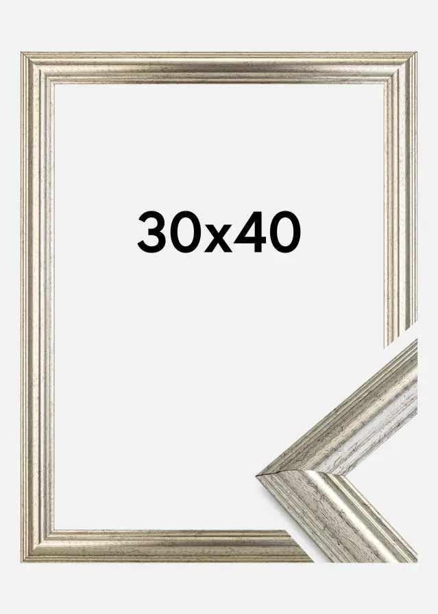 Ramme Västkusten Akrylglass Sølv 30x40 cm