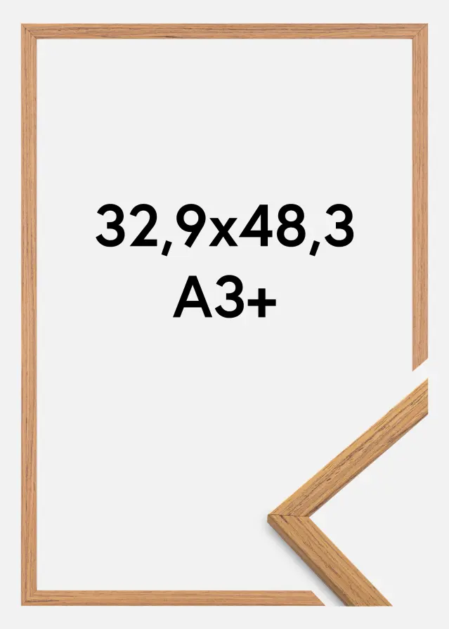 Ramme Edsbyn Akrylglass Teak 32,9x48,3 cm (A3+)