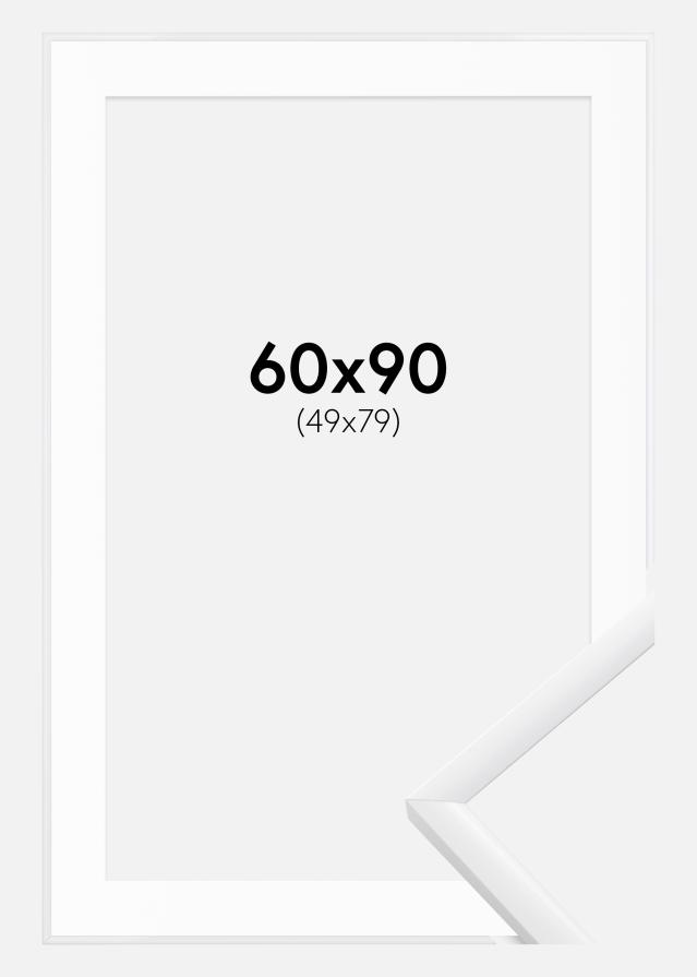 Ramme New Lifestyle Hvit 60x90 cm - Passepartout Hvit 50x80 cm