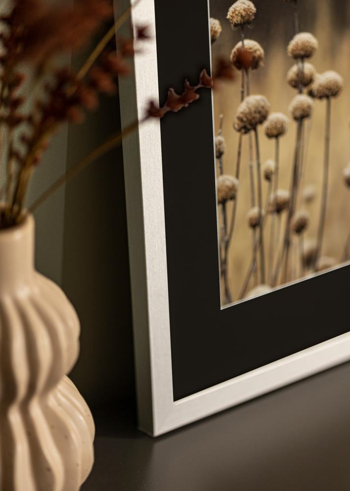 Ramme Selection Sølv 13x18 cm - Passepartout Svart 9x12 cm