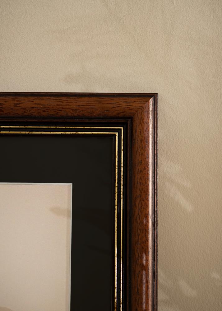 Ramme Old Retro 30x40 cm - Passepartout Svart 21x29,7 cm (A4)