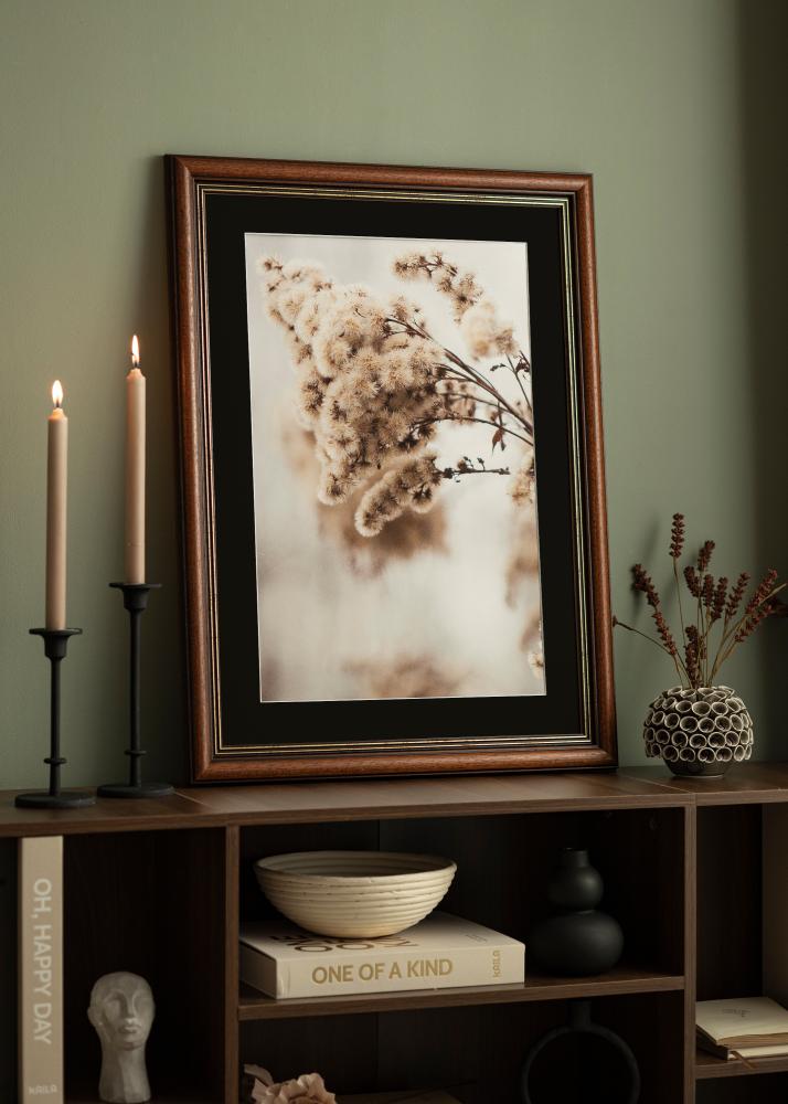 Ramme Old Retro 30x40 cm - Passepartout Svart 21x29,7 cm (A4)