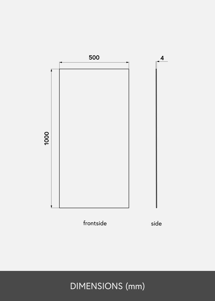 KAILA Speil Sharp 50x100 cm