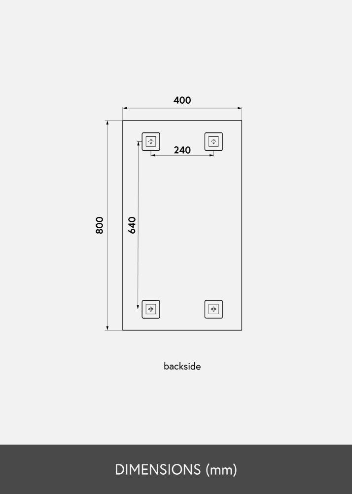 KAILA Speil Sharp 40x80 cm