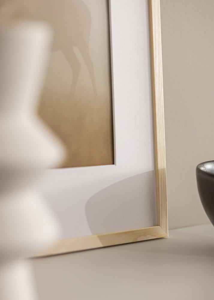 Ramme Galant Furu 30x30 cm - Passepartout Hvit 20x20 cm