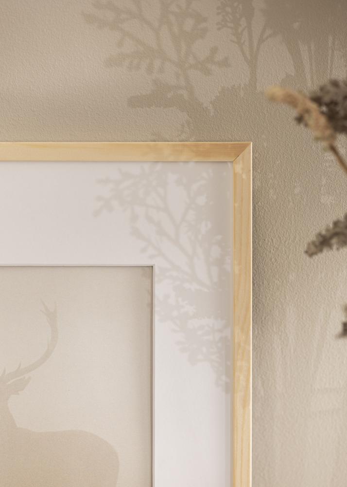 Ramme Galant Furu 30x30 cm - Passepartout Hvit 20x20 cm