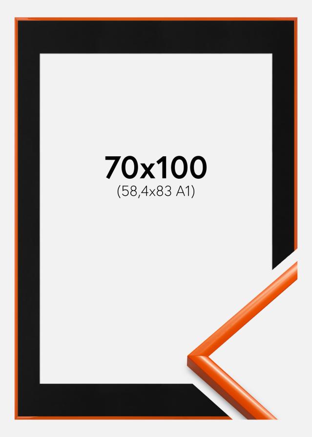 Ramme New Lifestyle Oransje 70x100 cm - Passepartout Svart 59,4x84 cm (A1)