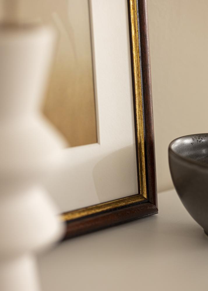 Ramme Siljan Brun 45x45 cm - Passepartout Hvit 14x14 inches