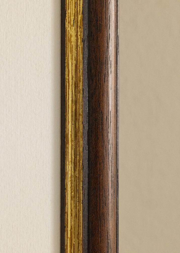 Ramme Siljan Brun 45x45 cm - Passepartout Hvit 14x14 inches