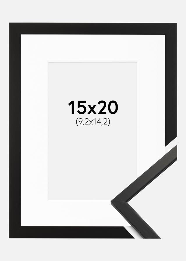 Ramme Edsbyn Svart 15x20 cm - Passepartout Hvit 4x6 inches