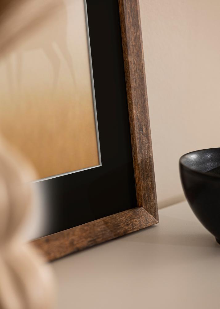 Ramme Fiorito Washed Oak 60x80 cm - Passepartout Svart 50x70 cm