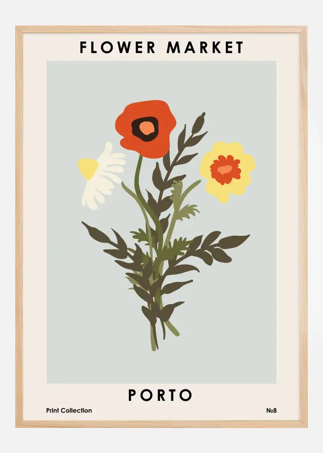 Flower Market Porto Plakat