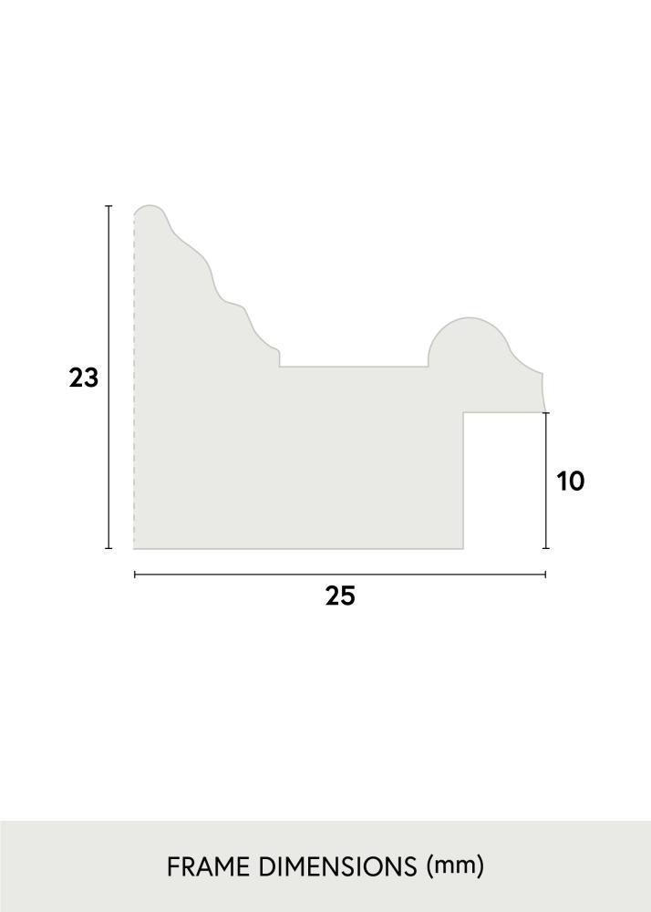 Ramme Shabby Chic Akrylglass Hvit 50x50 cm