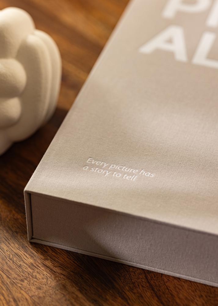 KAILA PHOTO ALBUM Grey - Coffee Table Photo Album (60 Svarte Sider / 30 Ark)
