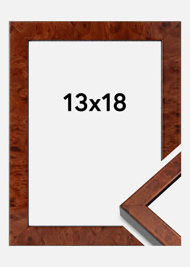 Ramme Hermes Akrylglass Burr Walnut 13x18 cm