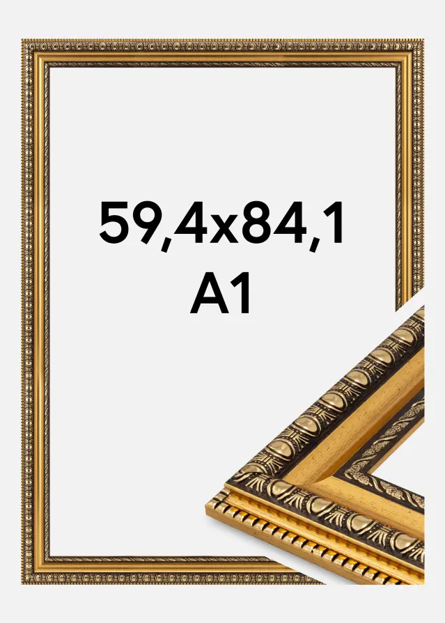 Ramme Ornato Akrylglass Gull 59.4x84 cm (A1)