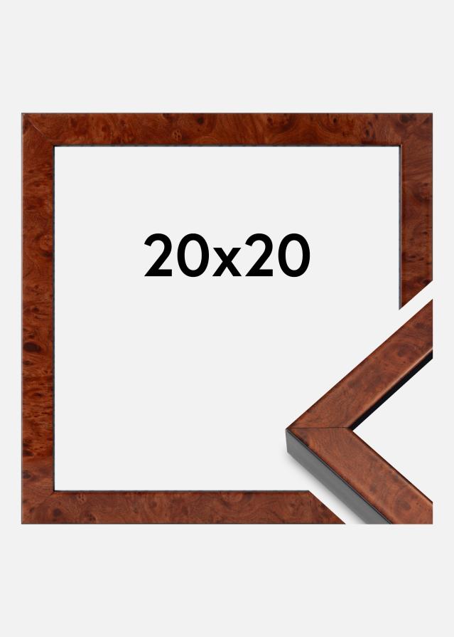 Ramme Hermes Akrylglass Burr Walnut 20x20 cm