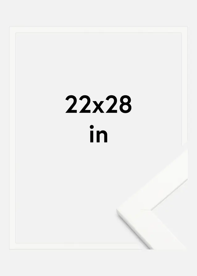 Ramme Trendline Akrylglass Hvit 22x28 inches (55,88x71,12 cm)