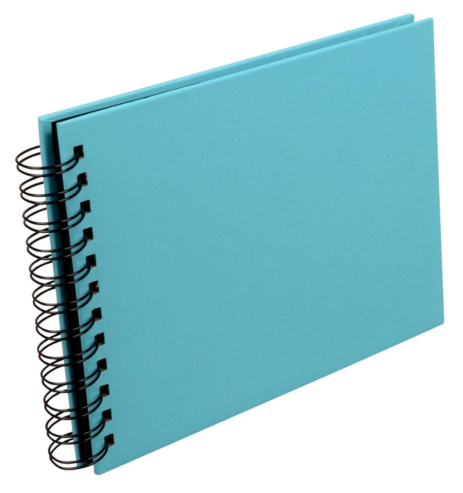 Fun Spiralalbum Turkos - 23x17 cm (40 Sorte sidor)