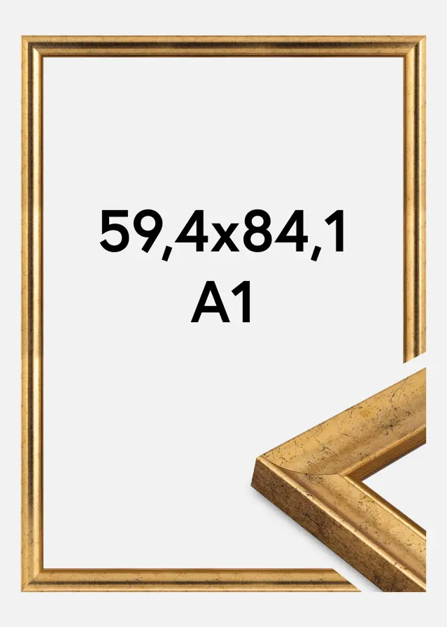 Ramme Conca Akrylglass Gull 59.4x84 cm (A1)
