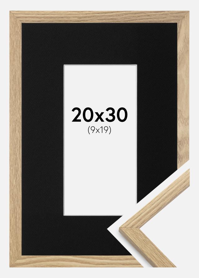 Ramme Trendy Eik 20x30 cm - Passepartout Svart 10x20 cm