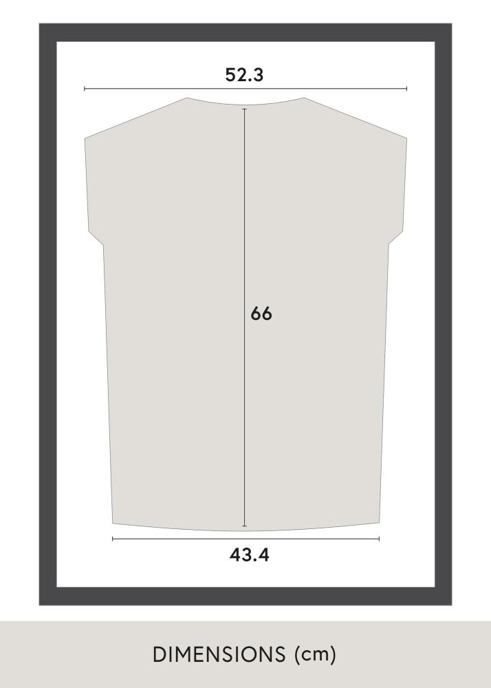 Ramme Jersey Box Akrylglass Svart/Hvit 60x80 cm