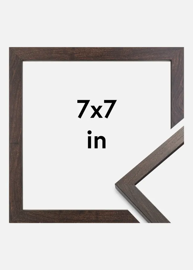 Ramme Trendy Akrylglass Valnøtt 7x7 inches (17,8x17,8 cm)