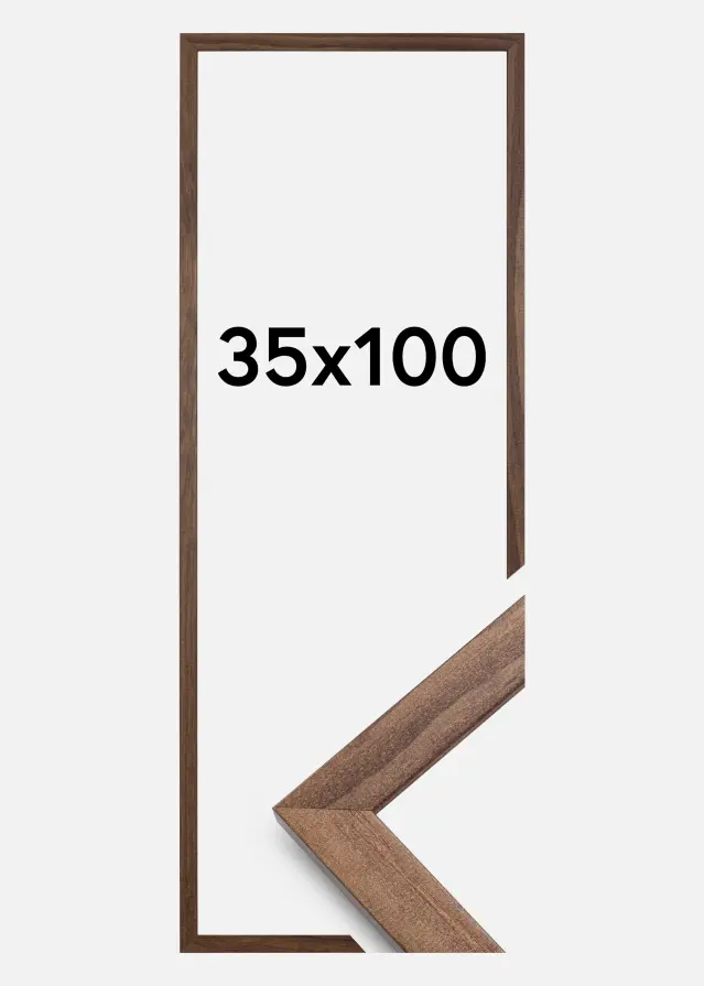 Ramme Stilren Akrylglass Valnøtt 35x100 cm